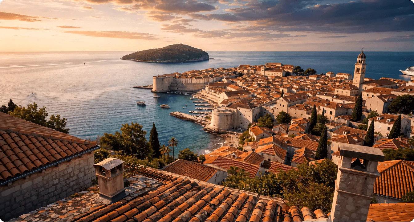 Dubrovnik old town on the Croatian coast